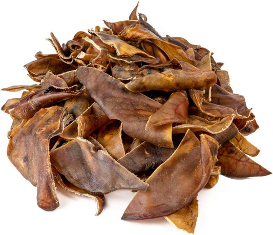 Mighty Paw Half Pig Ears for Dogs - All Natural, Single Ingredient Treats. Better Than Rawhide Pet Snacks for Small and Large/Medium Pets. Pigs Ear Dogs Chews (6lb)