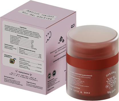 Notti Itchy Skin Allergy Relief - Omega 3 Fish Oil - Itchy Ears - High Concentration - Norwegian Salmon & Krill Oil Pet Supplement for Cats and Dogs - DHA - Probiotics - Joint