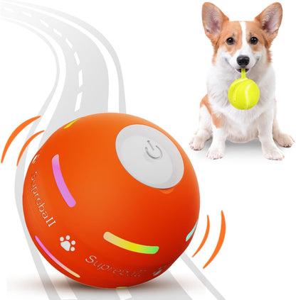 PetDroid Interactive Dog Toys Dog Ball,[2025 Newly Upgraded] Durable Motion Activated Automatic Rolling Ball Toys for/Small/Medium/Large Dogs,USB Rechargeable(Orange)