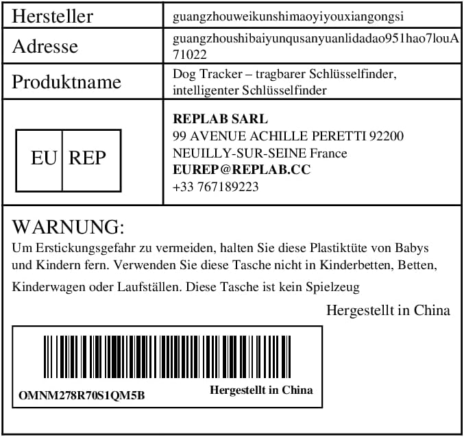 Dog Tracker - Portable Key Finder, Smart Key Locator | Easy Setup Positioning Device for Dog, Backpack, Handbag, Bike, EMP