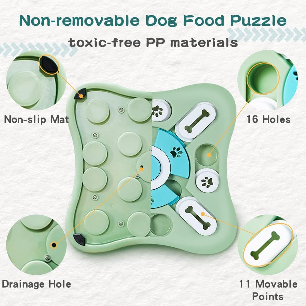 Dog Puzzle Toys Set,Interacive Slow Feeder for Cat,Dog Lick Mat with Suction Cups,Pet Enrichment Toys from Small to Medium