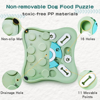 Dog Puzzle Toys Set,Interacive Slow Feeder for Cat,Dog Lick Mat with Suction Cups,Pet Enrichment Toys from Small to Medium