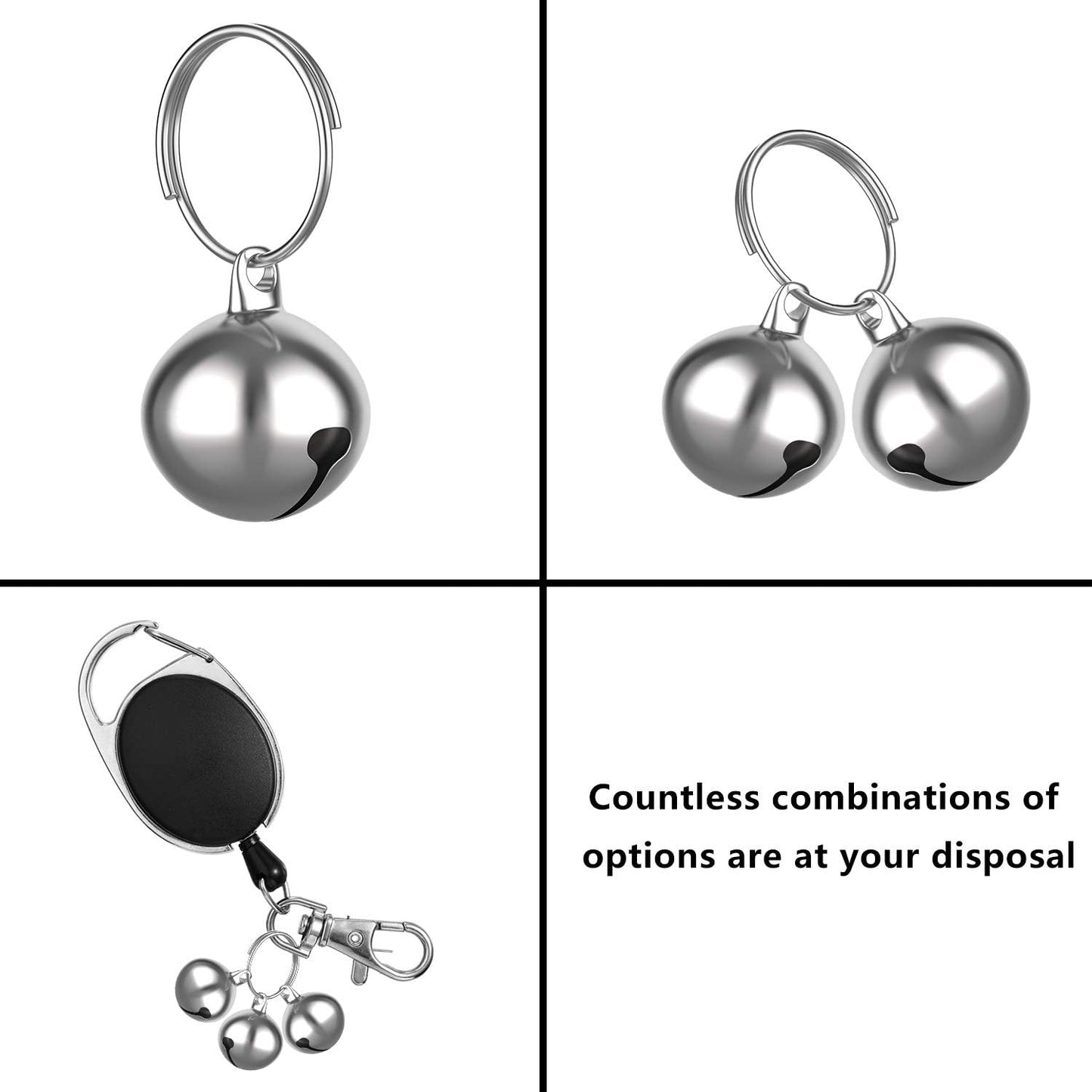 24 Sets of Cat Bells for Cat and Dog Collar Pendant Pet Bell Pet Pendant Accessories