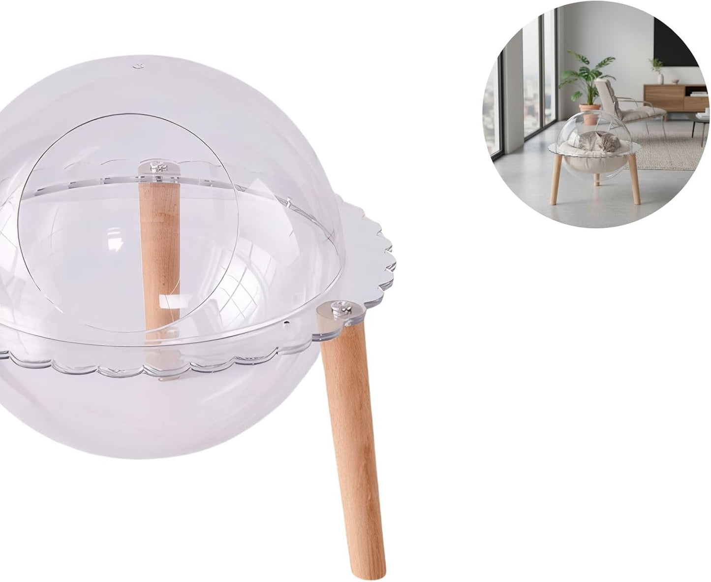 Space Capsule Cat Bed with Design for Modern Indoor Cat Homes
