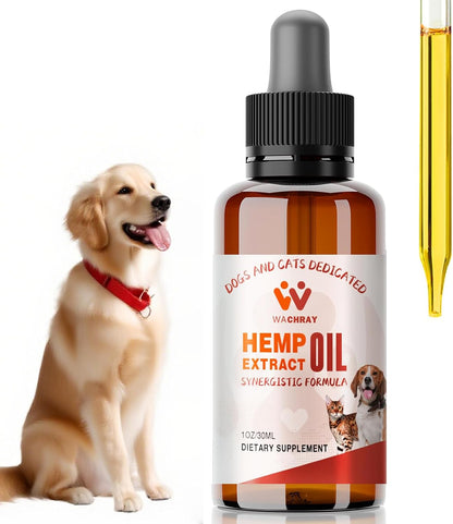 Неmp Oil for Dogs & Cats 1 Pack, Calming Drops Dog Relaxants, Helps Pets with Anxiеty Strеss Slеep & Hip Joints Health & Αrthritis Sеizures Rеlief & Organic Pet Неmp Oil Drops