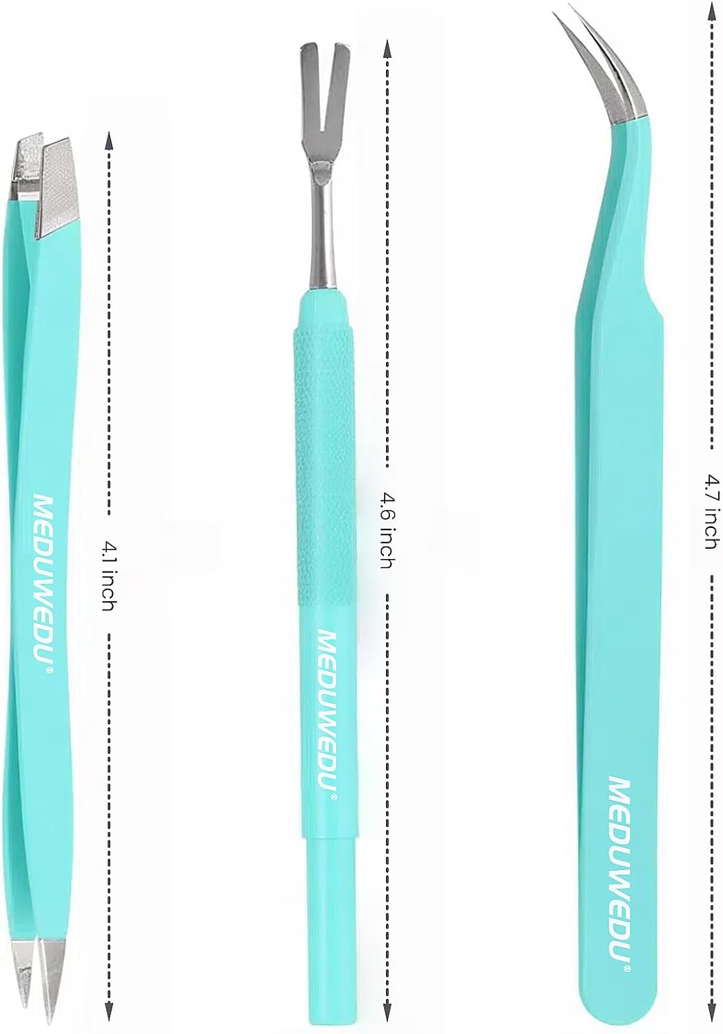 Tick Removal Tool Kit for Dogs, Cats & Humans – Stainless Steel Tick Tweezer, Fork & Dual-Head Clamp with Leather Pouch, Safe & Easy Tick Remover for Pets, Ideal for Grooming & Outdoor Travel