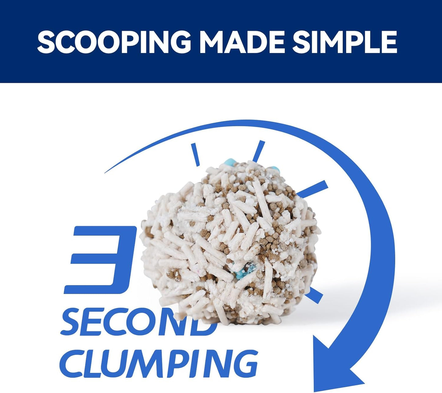 OPET Mixed Tofu Cat Litter -Strong Clumping Litter, Mixed Tofu and Bentonite, 99.9% Dust Free and Flushable Cat Litter, Natural Sustainable Ingredients Odor Control, Low Tracking（18lb, White Tea）