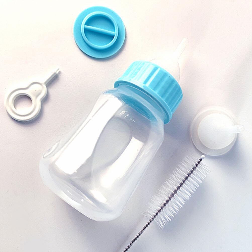 Mipcase Puppy Bottles for Nursing Set 2-Pack 4Oz Feeding Bottles with Precise Scale for Hand-Feeding Puppies and Kittens Lightweight Pet Nursing Supplies