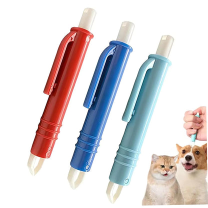 Tick Remover Tool Pen 3Pcs/Set Portable Lightweight PP Handheld Tick Tweezers Catching Pen for Dogs and Cats Remover Tool