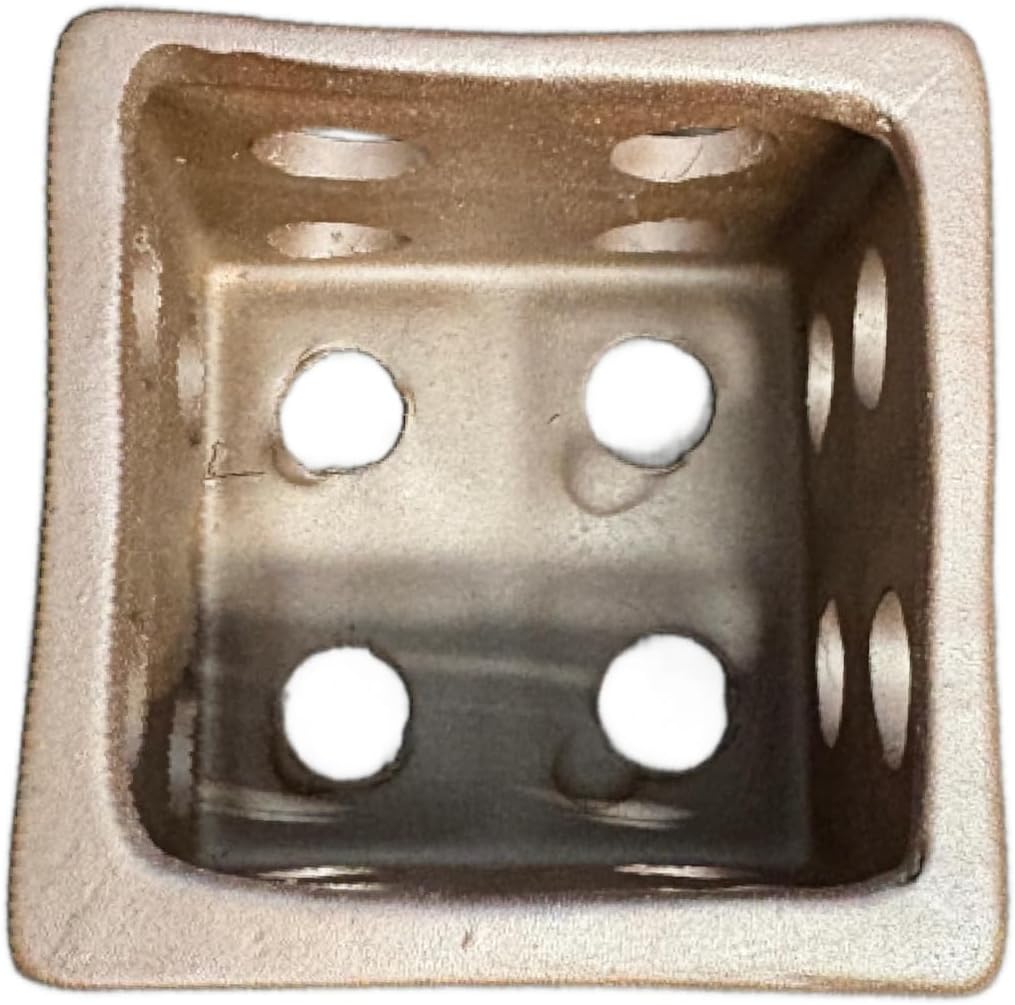 Dark Ceramic Aquarium Ornament Decor Fish Hide for Fresh or Saltwater Aquariums - Dice (2.75" x 2.75" x 2.75")