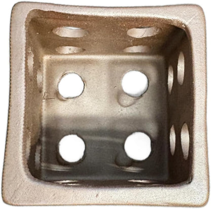 Dark Ceramic Aquarium Ornament Decor Fish Hide for Fresh or Saltwater Aquariums - Dice (2.75" x 2.75" x 2.75")