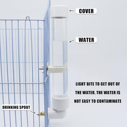 Automatic Parrot Water Dispenser - 130ML Bird Water Bottle with Cleaning Brush, Cage Accessories Drinker Bowl Fountain for Parakeet, Cockatiel, Lovebirds