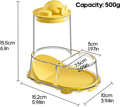 Automatic Hamster Feeder Food Dish Bowl Dispenser for Syrian Dwarf Hamsters, Gerbils, Mouse, Guinea Pig, Hedgehog (Green)