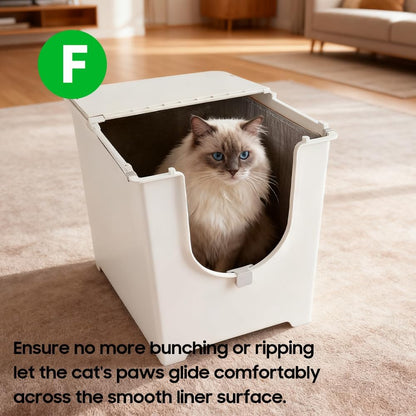 4 Pack Litter Box Liners F Compatible with Flip Litter Box Liner Type F, Reusable Liner Type-F with Carrying Handles