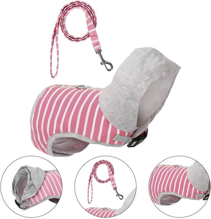 Cat Harness and Leash Set No-Pull Breathable Pink Vest Harness S Size Chest Strap for Walking Small Cats Pet Supplies