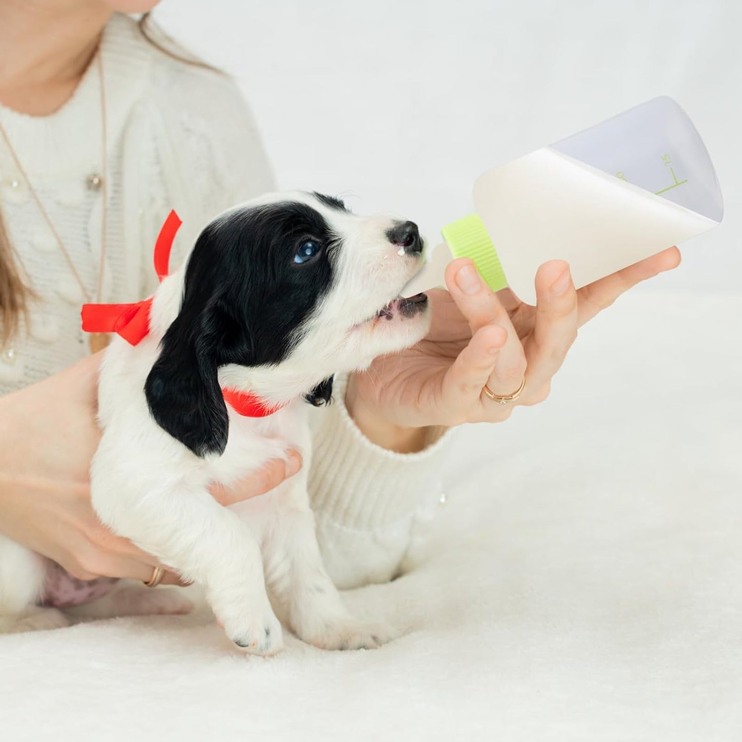 Kitten Bottle Feeding Kit, Professional Kitten Nursing Bottle with Nipple & Cleaning Brush Newborn Pet Feeding Supplies for Baby Cat Puppies Rabbits & Small Animals