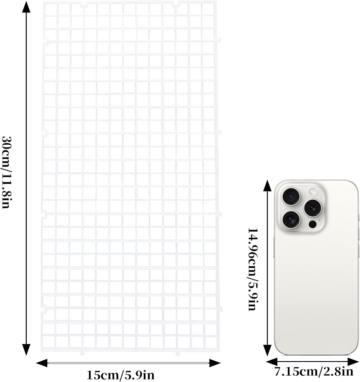 8 Pack Transparent Acrylic Tank Lid with Clips, Aquarium Lid Hood, Fish Tank Top Cover, Breeder Tank Lid, Acrylic Grid Panel Fish Tank Lid, Aquarium Cover Lid