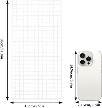 8 Pack Transparent Acrylic Tank Lid with Clips, Aquarium Lid Hood, Fish Tank Top Cover, Breeder Tank Lid, Acrylic Grid Panel Fish Tank Lid, Aquarium Cover Lid