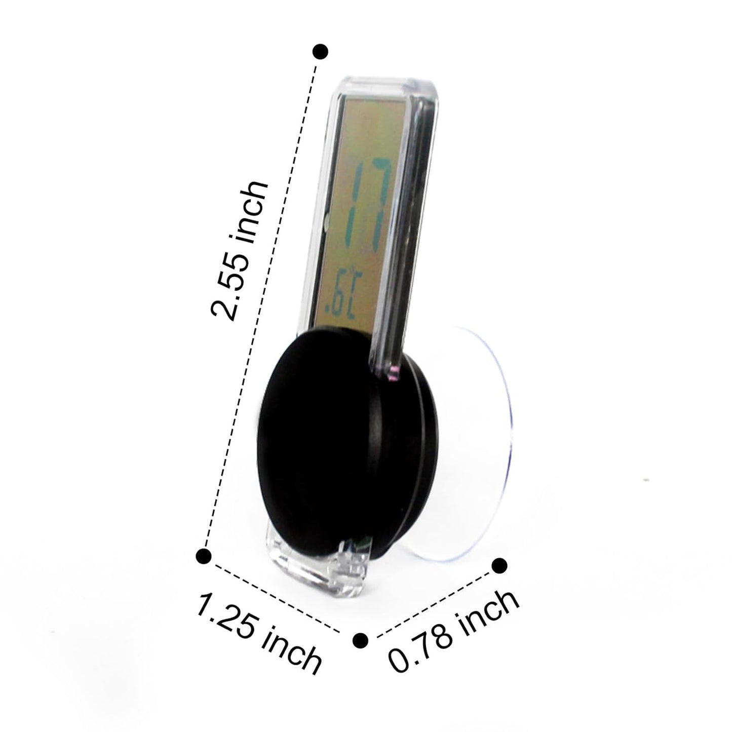 Reptile Terrarium Thermometer Hygrometer, Digital LCD Temperature & Humidity Gauge with Suction Cup, Vivarium/Tank Monitor for Bearded Dragons Geckos Lizards Snakes Turtles Frogs Amphibians