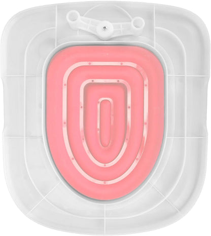 Cat Toilet Ing Kit, Training Universal Reusable Environmentally Kit, Potty Seat, Litter Boxes Friendly Trainer for Pet Cleaning Systems Plastic Er Cleaning, Supply, Teach to Use (White Tray, 1 Pink