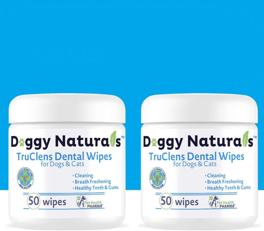 TRUCLENS | Dental Wipes for Dogs and Cats 100ct Wipes (2 Pack)