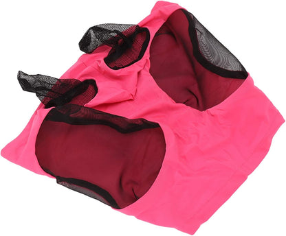 Estink Horse Fly Mask with Ears Horse Face Mask with Ears Horse Mesh Fly Mask Protection 60% Proof Breathable Stretchable for All Horses Arab Cob (Rose Red)