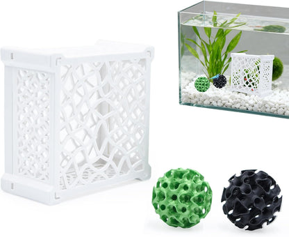 3 Pack Aquarium Fish Tank Accessories, Hollowed-Out Decoration for Shrimp Hideout, Moss, Sea Grass and Other Aquatic Plant or Small Aquatic Animal, Shrimp Hides for Aquarium