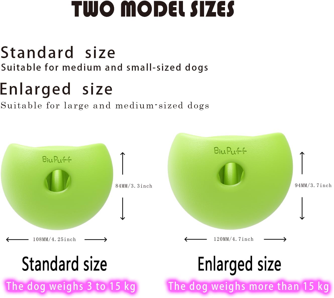 Treat Dispensing Dog Toy & Slow Feed Bowl, Interactive Puzzle Chew Toy for Anxiety Relief - Fillable for Fetch, Catch, Hold and as Frozen Lick Bowl (Peach Pink, Medium 498g)