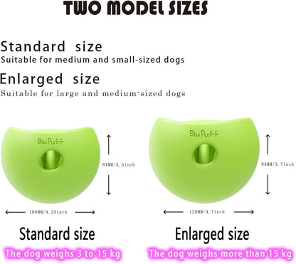 Treat Dispensing Dog Toy & Slow Feed Bowl, Interactive Puzzle Chew Toy for Anxiety Relief - Fillable for Fetch, Catch, Hold and as Frozen Lick Bowl (Peach Pink, Medium 498g)