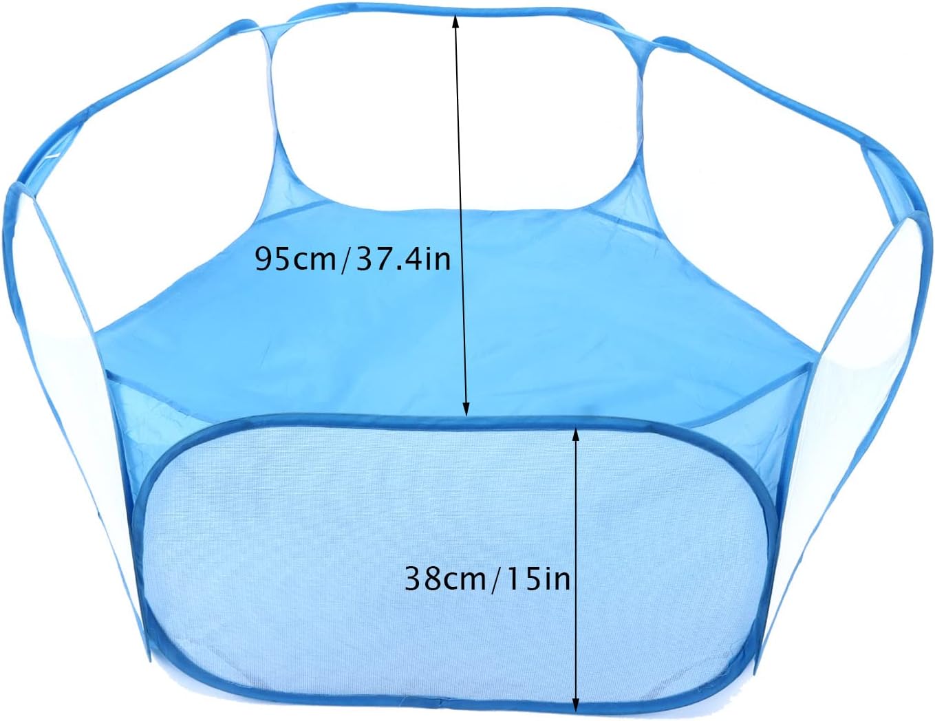 Pet Cage Tent Transparent, Small Animal Playpen Portable, Breathable Mesh Design with Storage Bag, Automatic Opening Pet Enclosure for Hamsters Guinea Pigs Rabbits