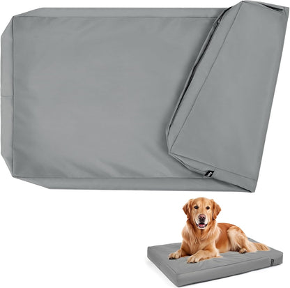 Waterproof Dog Bed Cover Replacement Washable, Easy to Clean, Pet Hair Resistant, Heavy Duty Oxford, Zipper Closure, Indoor/Outdoor Use, Fits 48 Inch Dog Crate - 47"x 29"x 4" - Grey