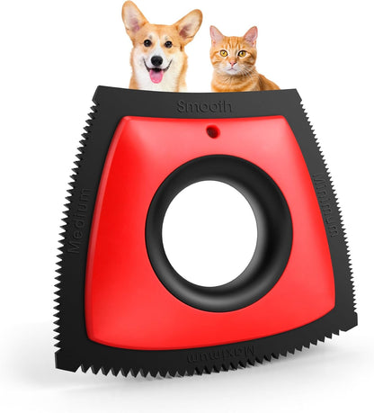 Pet Hair Removal Tool, Cat & Dog Hair Remover for Car Couch Furniture Carpet Clothing, Triangle Multi-Surface Pet Hair Remover for Auto Interior Detailing Supplies Mini Pet Hair Detailer