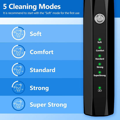 Plaque Remover for Teeth - Pet Ultrasonic Cleaner - Teeth Cleaning Kit for Tartar and Stains - Suitable for Dogs and Cats (Black)