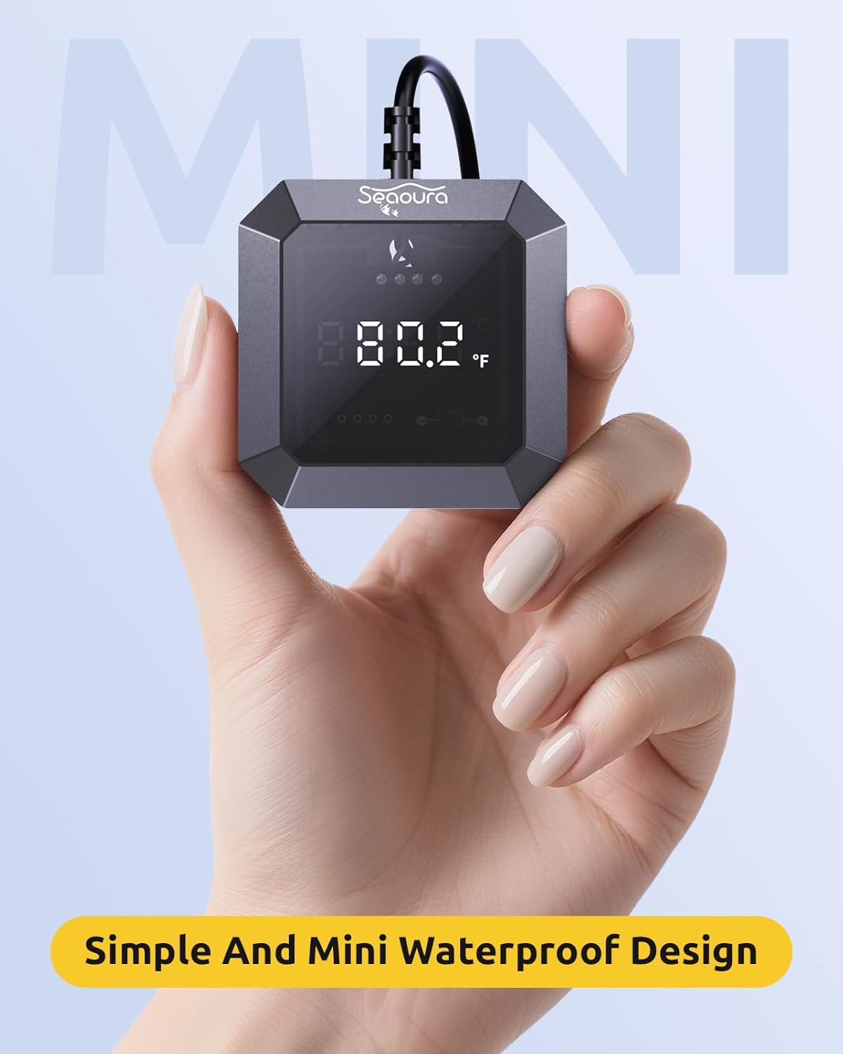 SEAOURA Aquarium Thermometer & Aquarium Vacuum Cleaner