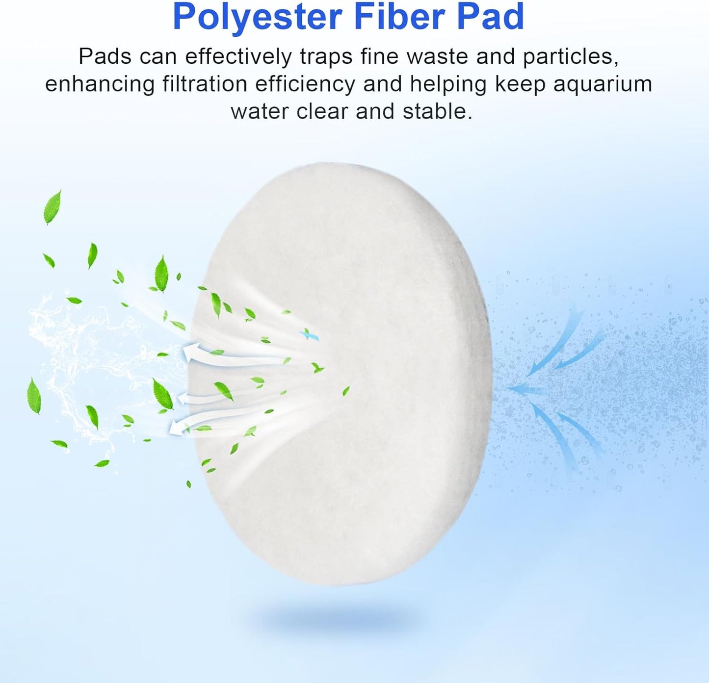 Aquarium Water Polishing Pad Replacement, Water Filter Polishing Pads Compatible with Fluval FX4 FX5 FX6, Aquarium Filter Media Replacement Parts Accessories White 20 Pack