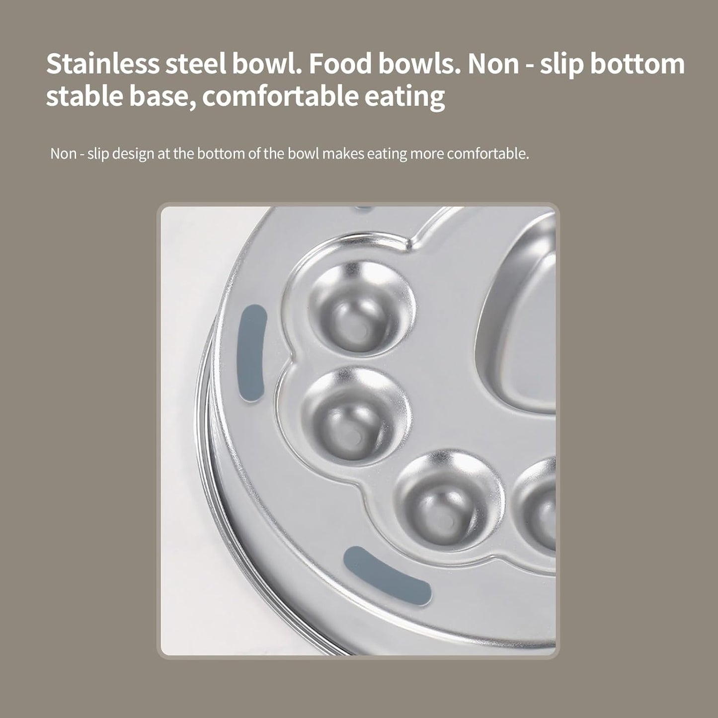 PAKEWAY 304 Stainless Steel Slow Feeder Dog Bowls - Dog Food Bowl, Easy to Clean, Large Capacity, Non-Slip Base Suitable for All Breeds of Dogs.