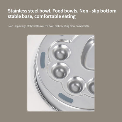 PAKEWAY 304 Stainless Steel Slow Feeder Dog Bowls - Dog Food Bowl, Easy to Clean, Large Capacity, Non-Slip Base Suitable for All Breeds of Dogs.