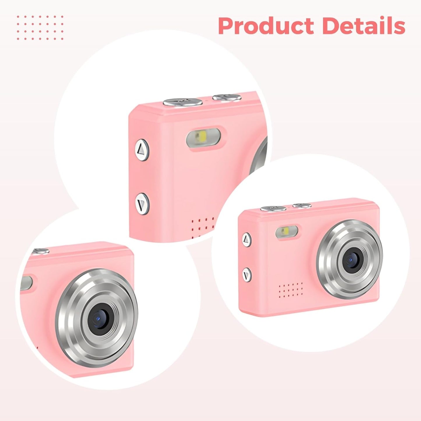 Video Recording Mini Digital Camera Thumb Cam, 1.67 X 0.59 X 1.13 In, (4.2 X 1.5 X 2.9 Cm), 200Mah, For Pet, Cycling, Hiking