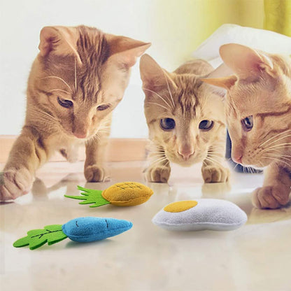 AWOOF Catnip Toys for Indoor Cats, 6 Pack Cat Chew Toys Plush Interactive Cat Kicker Toy for Indoor Kitten Exercise for All Breeds