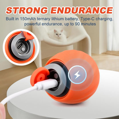 2pcs Interactive Cat Toys, Speedy Tail Cat Ball Automatic Moving Ca-t Toys Ball for Indoor Pet, Electronic Rolling Pet Chase Toy