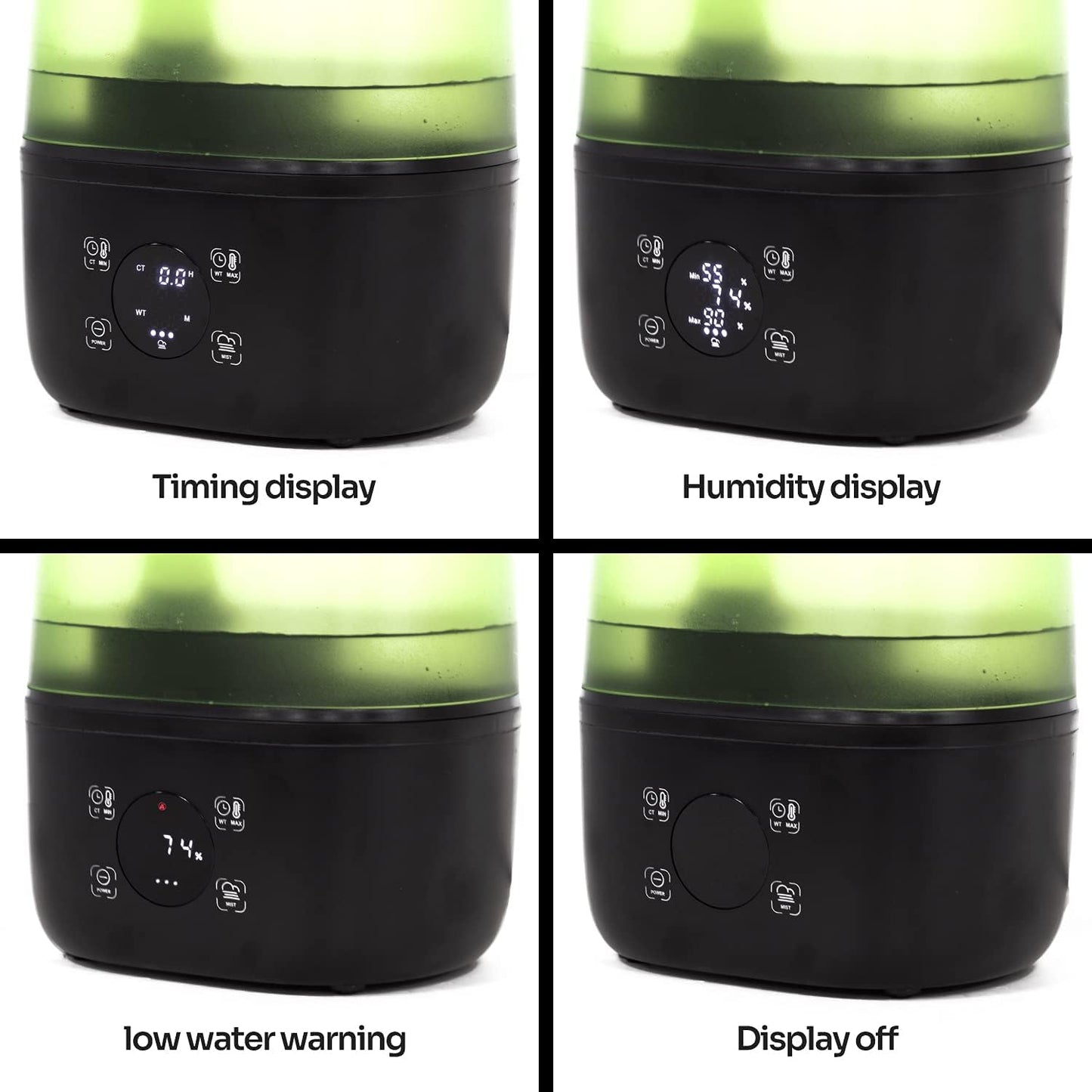 REPTI ZOO Reptile Automatic Fogger 2 IN 1 Digital Timing & Hygrostat Humidifier Remote Control 4L Large Tank Reptile Terrarium Fogger with Extended Hose for Bearded Dragon/Lizard/Gecko/Snake/Tortoise