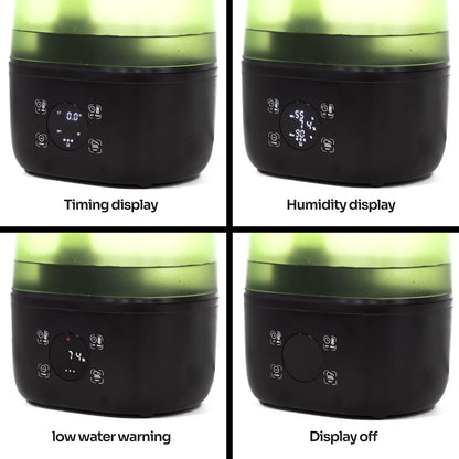 REPTI ZOO Reptile Automatic Fogger 2 IN 1 Digital Timing & Hygrostat Humidifier Remote Control 4L Large Tank Reptile Terrarium Fogger with Extended Hose for Bearded Dragon/Lizard/Gecko/Snake/Tortoise