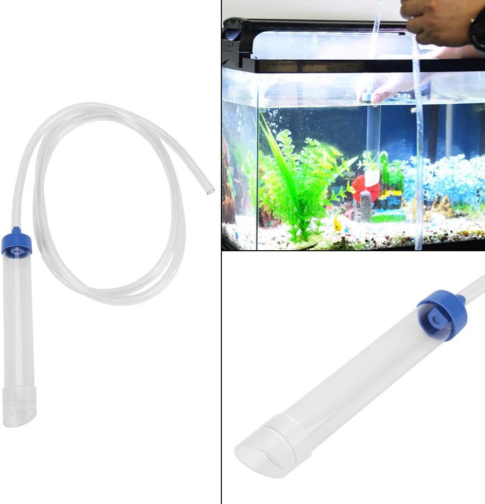 Mumusuki Hand Pump Aquarium Gravel Cleaner & Water Changer - 150cm Siphon Tube for Fish Tank Cleaning, Waste Remover for Small Tanks up to 30L (8 Gal)