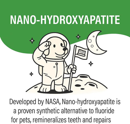 Remineralizing Dog Toothpaste with Nano-Hydroxyapatite – Bacon Flavor, Fluoride-Free & Safe to Swallow, Veterinarian Reviewed, Made in USA, Fights Plaque & Freshens Breath (4 oz)