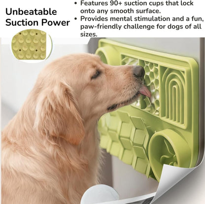 Multifunctional Slow Feeder Dog Bowl with Licking Mat & Water Bowl | Non-Slip Suction Cup | Silicone Pet Feeder | Dishwasher Safe