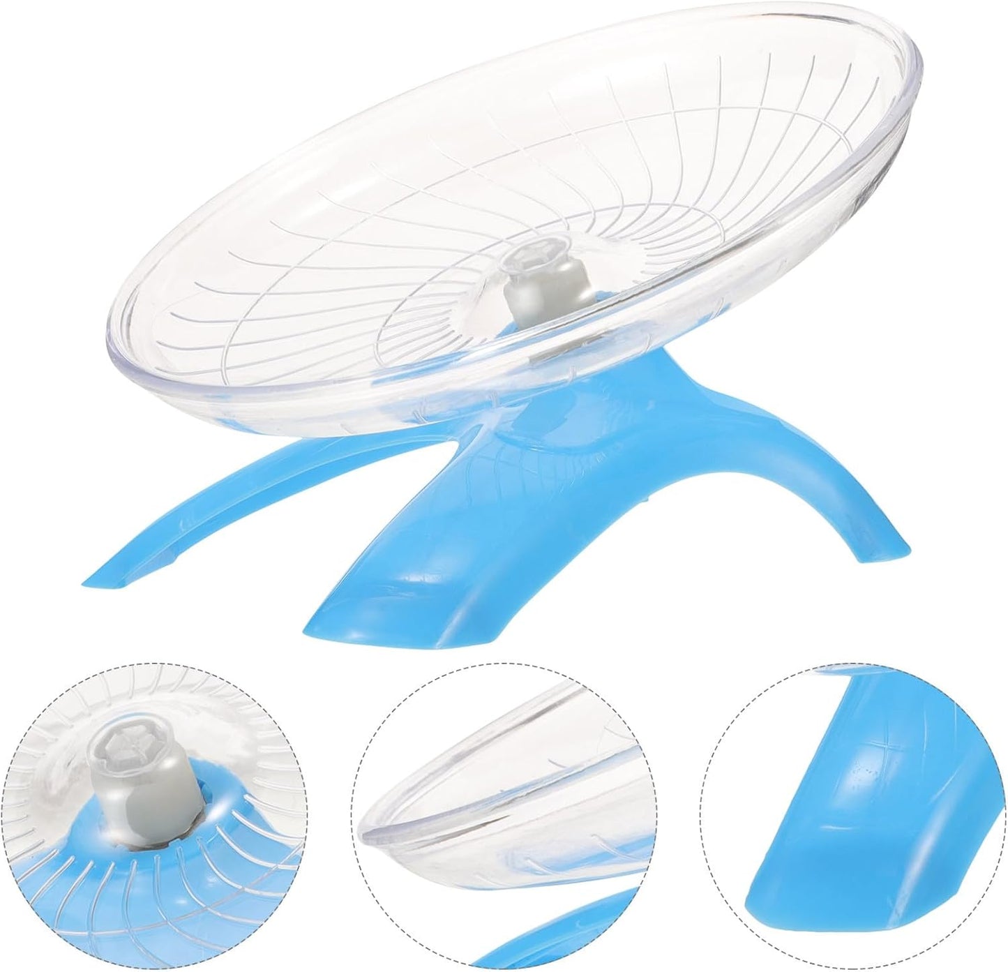 Silent Hamster Wheel Large Exercise Running with Blue Disc for Gerbils and Guinea Pigs Small Animal Supplies