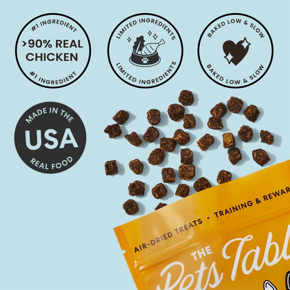 The Pets Table, Bundle of Chicken & Sweet Potato Air-Dried Dog Food, 48-Ounce Bag + Chicken Grain-Free Air-Dried Dog Treats, 5-Ounce Bag (Pack of 2)