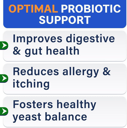 BARK&SPARK Dog Probiotics for Digestive Health w/Enzymes & Fiber - Diarrhea Gas Treatment Upset Stomach Relief - Allergy & Itchy Skin - Pet Probiotics for Dogs - (180Ct, Chicken)