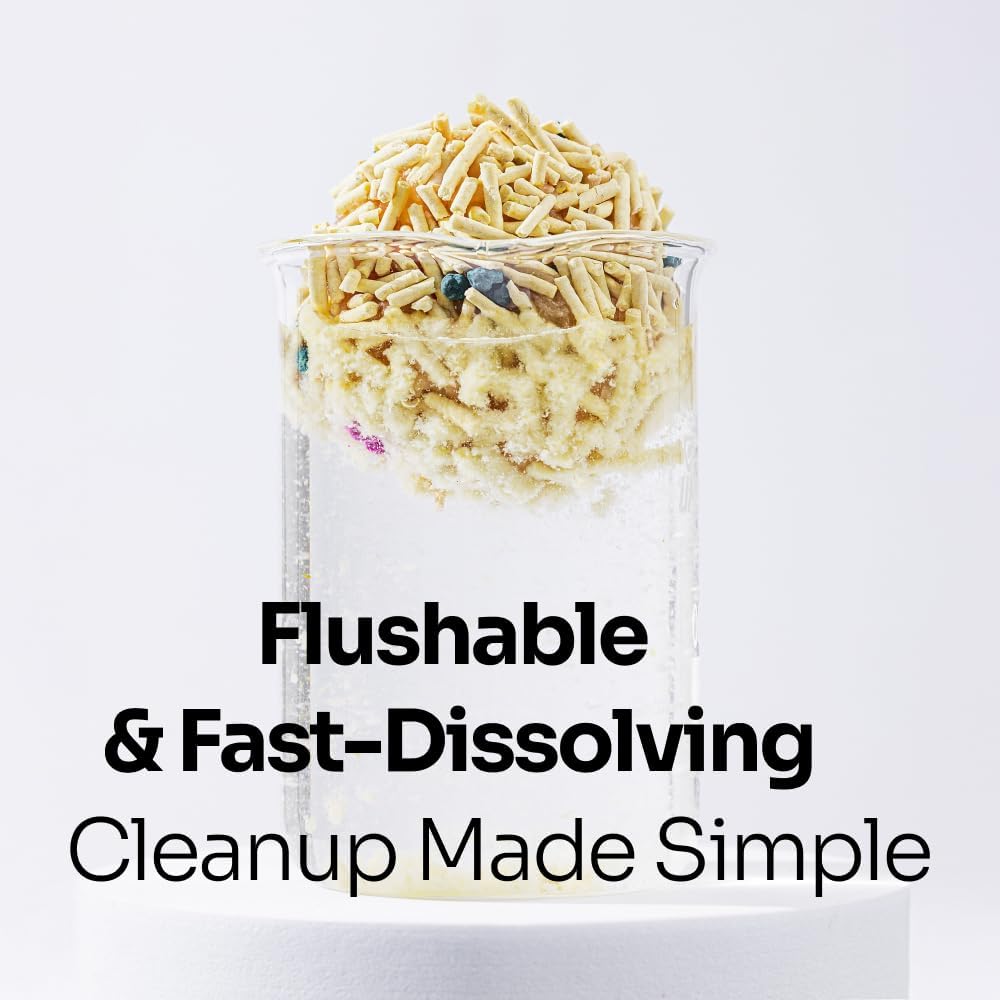 Tofu Cat Litter – Clumping, Flushable, Ultra Absorbent & Fast Drying | 100% Natural, Dust-Free, Low Tracking | Water-Soluble & Eco-Friendly (5.5 lbs x 2 Bag)