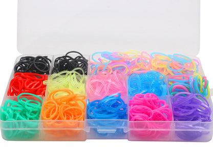 YOY 3/4" Pet Dog Stretchy Rubber Bands, 600/Box - Puppy Elastics Ties Pony Tail Holders Hair Accessories for Doggy Grooming Top Knots Ponytails Braids and Dreadlocks